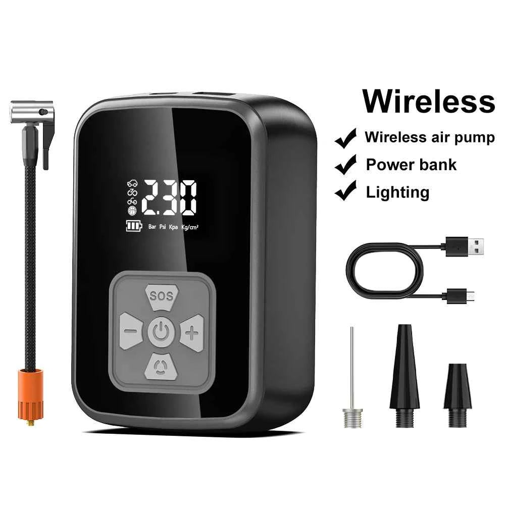 YIJU Rechargeable Tire Inflator Electric Portable Inflator For Car Motorcycle Bicycle Air Compressor Football Ball Inflator Pump