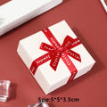 Square Jewelry Packaging Case Flower Print Bracelet Display Box 9*9*3cm Necklace Cardboard Gift Box Jewelry Organizer Cases