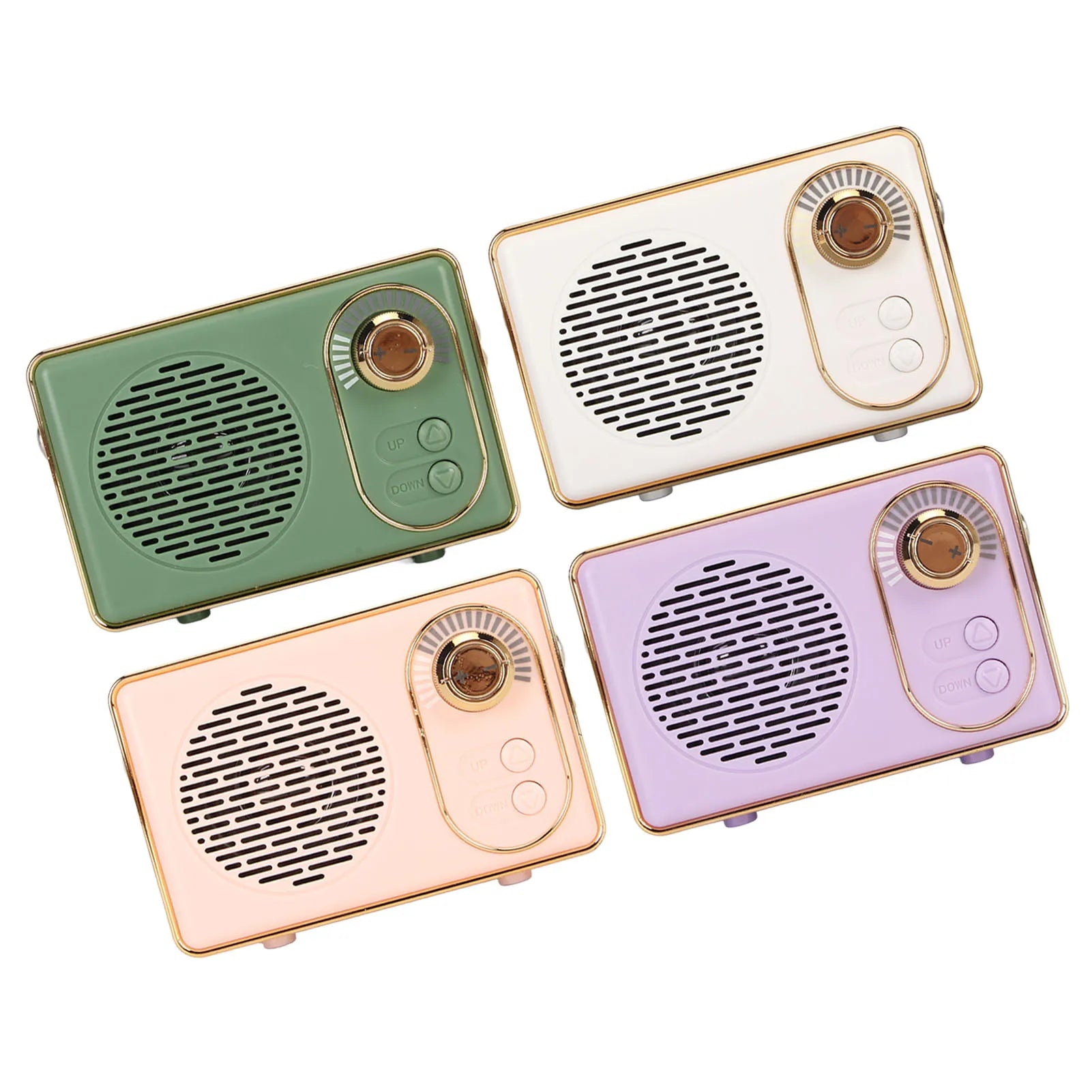 Retro Bluetooth 5.0 Speaker Classic Mini Bluetooth Speaker Supports TF/AUX/USB Ports Rechargeable MP3 Player Camping Party Gift