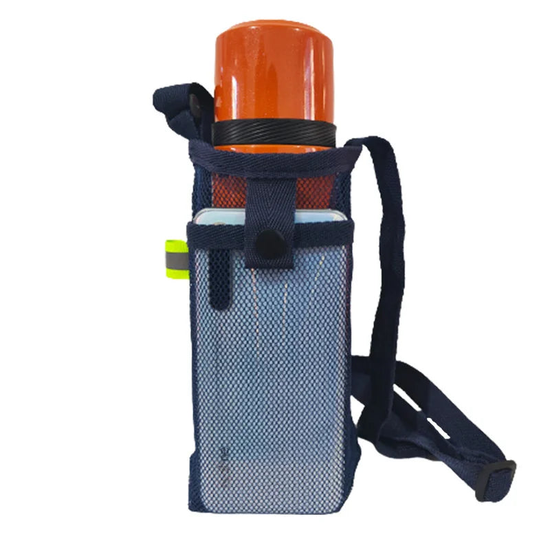 Portable Sport Water Bottle Cover Mesh Cup Sleeve Pouch With Strap Mobile Phone Bag Visible Bag Outdoor Camping Accessories
