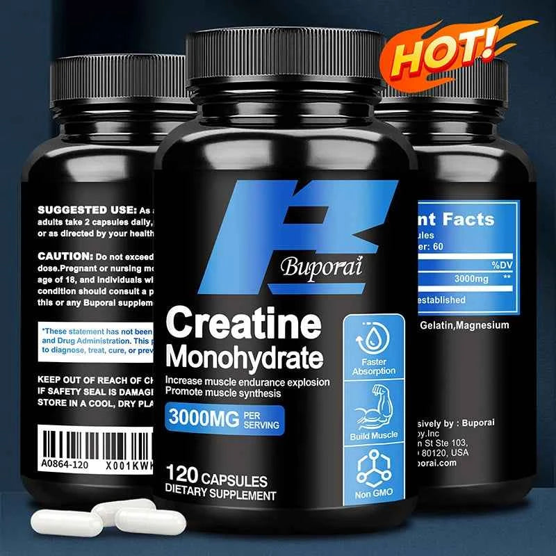 Creatine Monohydrate Capsules – Muscle Power & Endurance