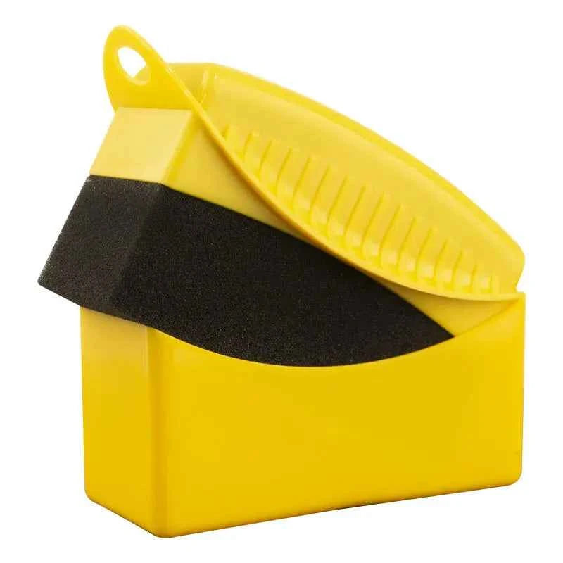 Car Wheel Polishing Waxing Sponge Brush ABS Plastics Washing Cleaning Tire Contour Dressing Applicator Pads Detail Accessories