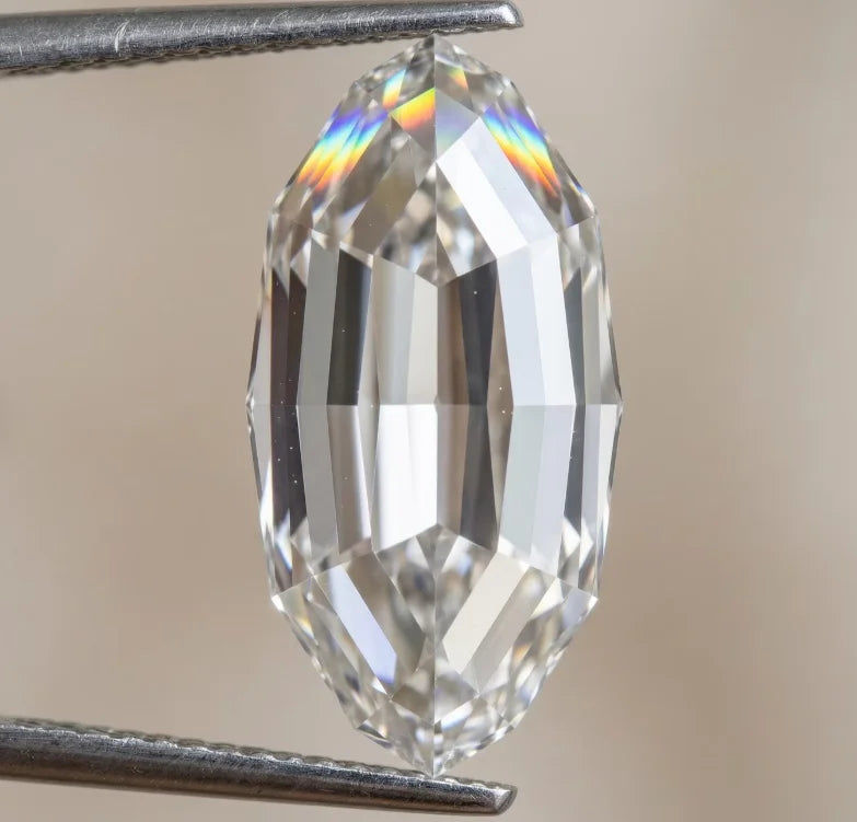 Marquise Asscher Cut Loose Diamond Synthetic Lab Grown Certified 1 Carat Color D VVS2 Clarity Fancy Vivid Jewelry Making