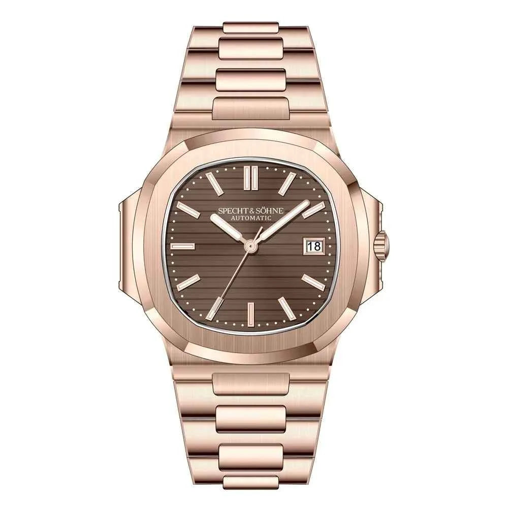 New Arrivals Fashion Men's Watches Luxury Automatic Watch For Men 42MM Stainless Steel Waterproof Rose Gold Sapphire5711 Watch