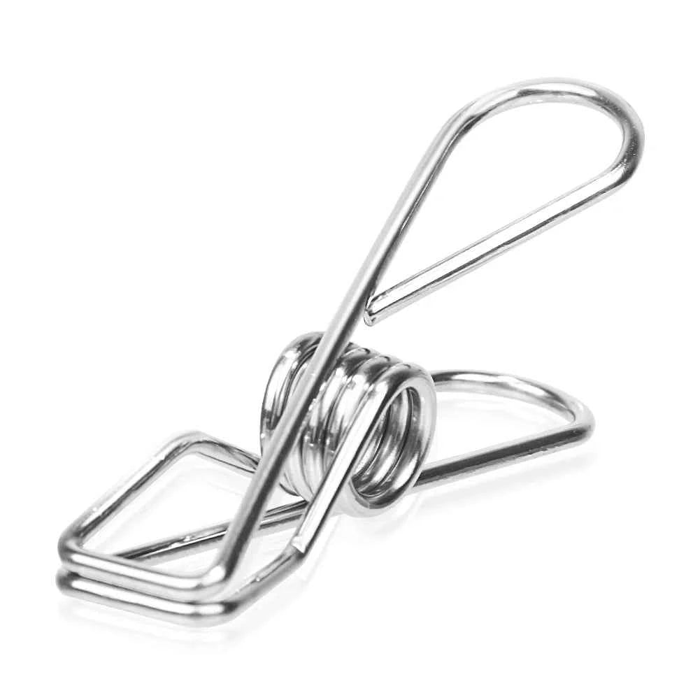 5CM 6CM Stainless Steel Clips 10/20/40 Clothes Pins Pegs Holders Clothing Clamps Sealing Clip Household Multipurpose Clothespin