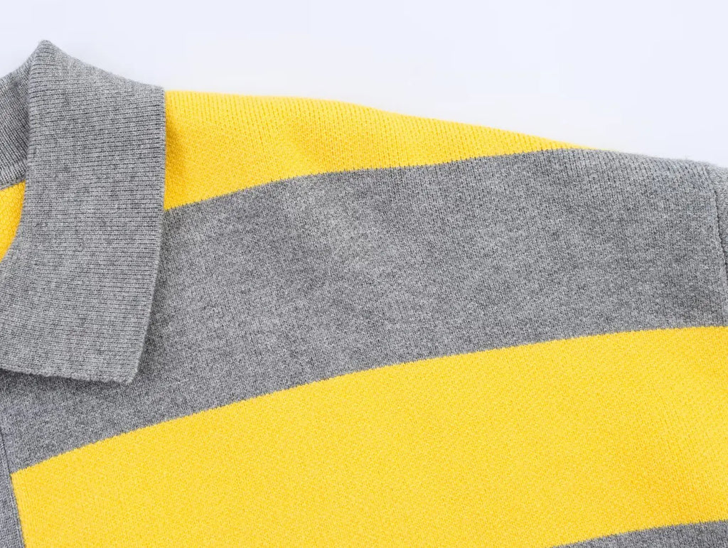 Nlzgmsj 2025  Autumn High Street Chic Women Striped Knitted  Sweaters Women Full Sleeve Vintage Style Tops
