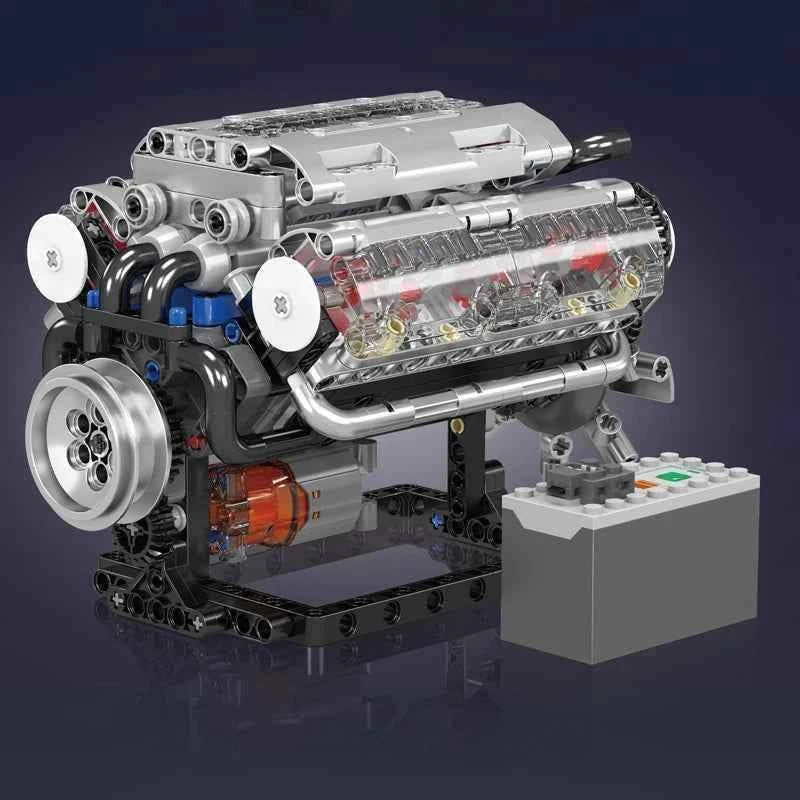 Mould King 10088 The V8 Engine Building Block Assembly Technical Car Brick Set Educational Car Engine Toys Kids Christmas Gift