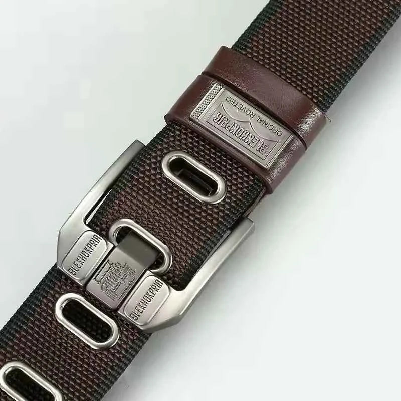 New Fashion Men's Pin Buckle Youth Overalls Canvas Waistband Belt Casual Retro Decorative Belt Fashion High-Quality Webbing Belt