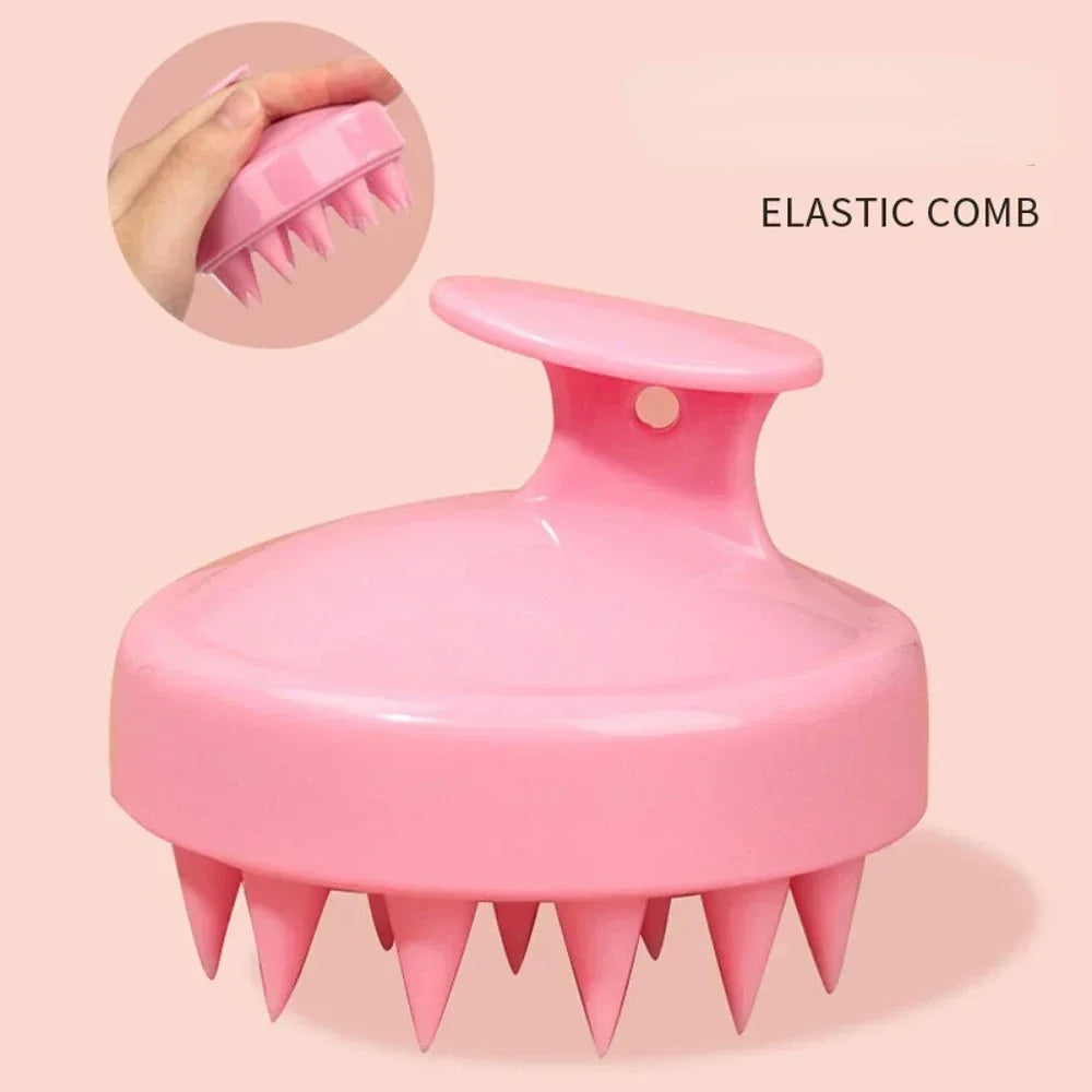 Soft Silicone Scalp Massage Brush  Hair Washing Comb Shower Bath Body Massage Brush Anti-slip Hair Care Cleaning Tool