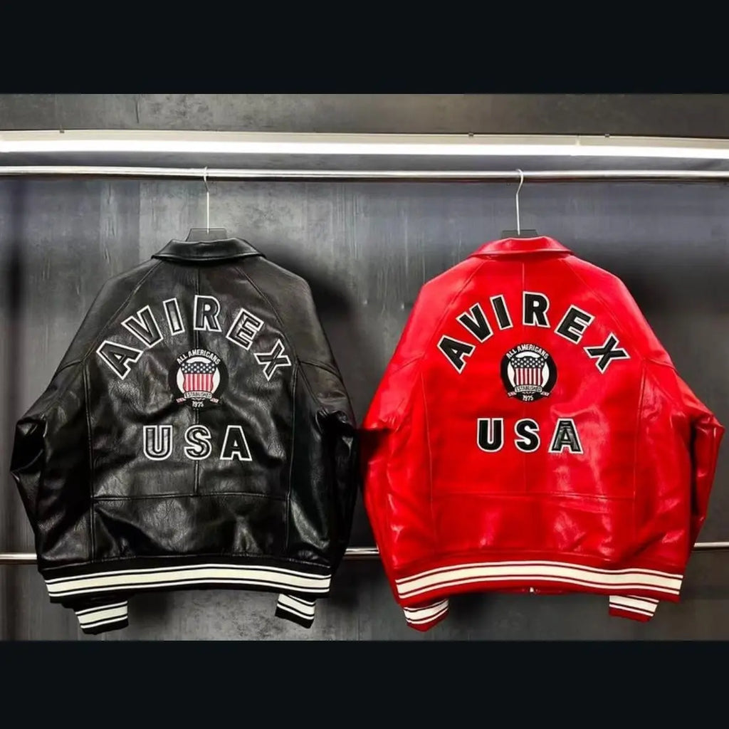 High street trendy brand handsome leather jackets retro motorcycle style pilot jacket casual baseball jacket uniform coats men