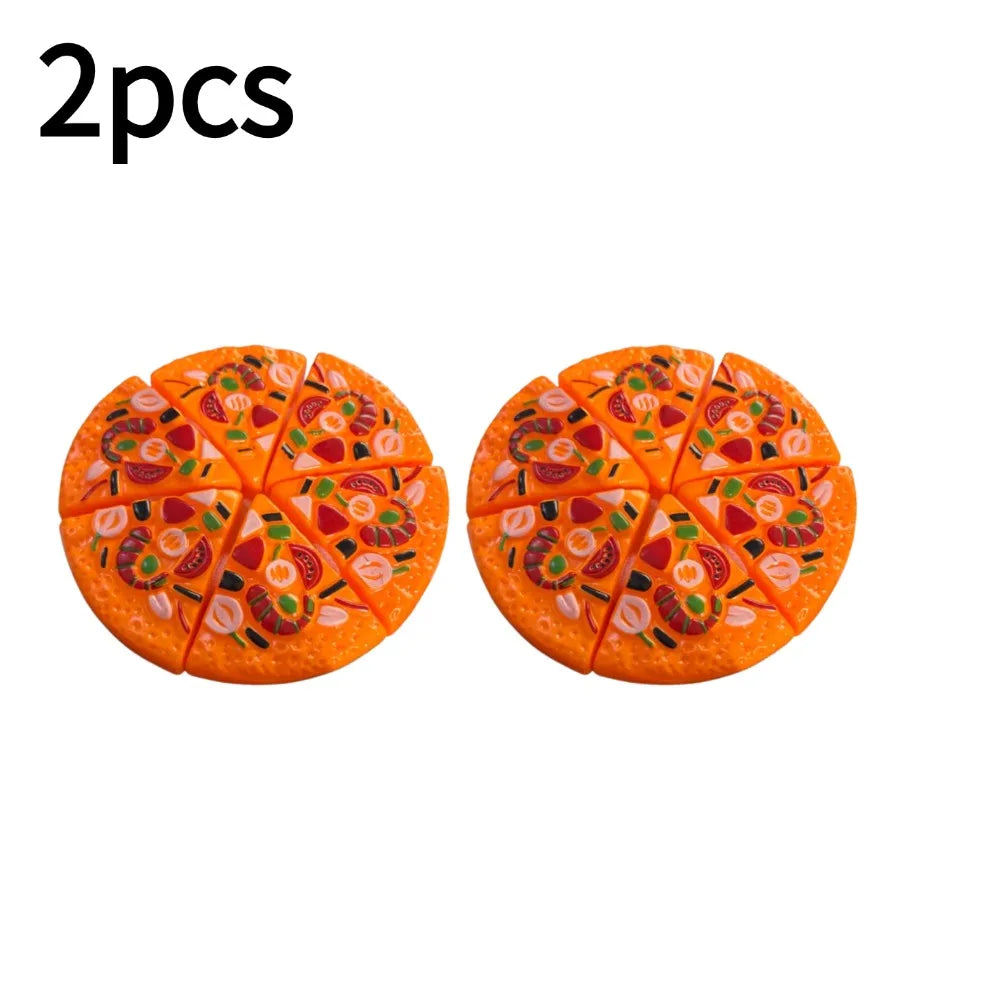 Kids Simulation Food Kitchen Toy Pretend Play Pizza with Cutter Children Interactive Toys Birthday Gifts for Boys And Girls
