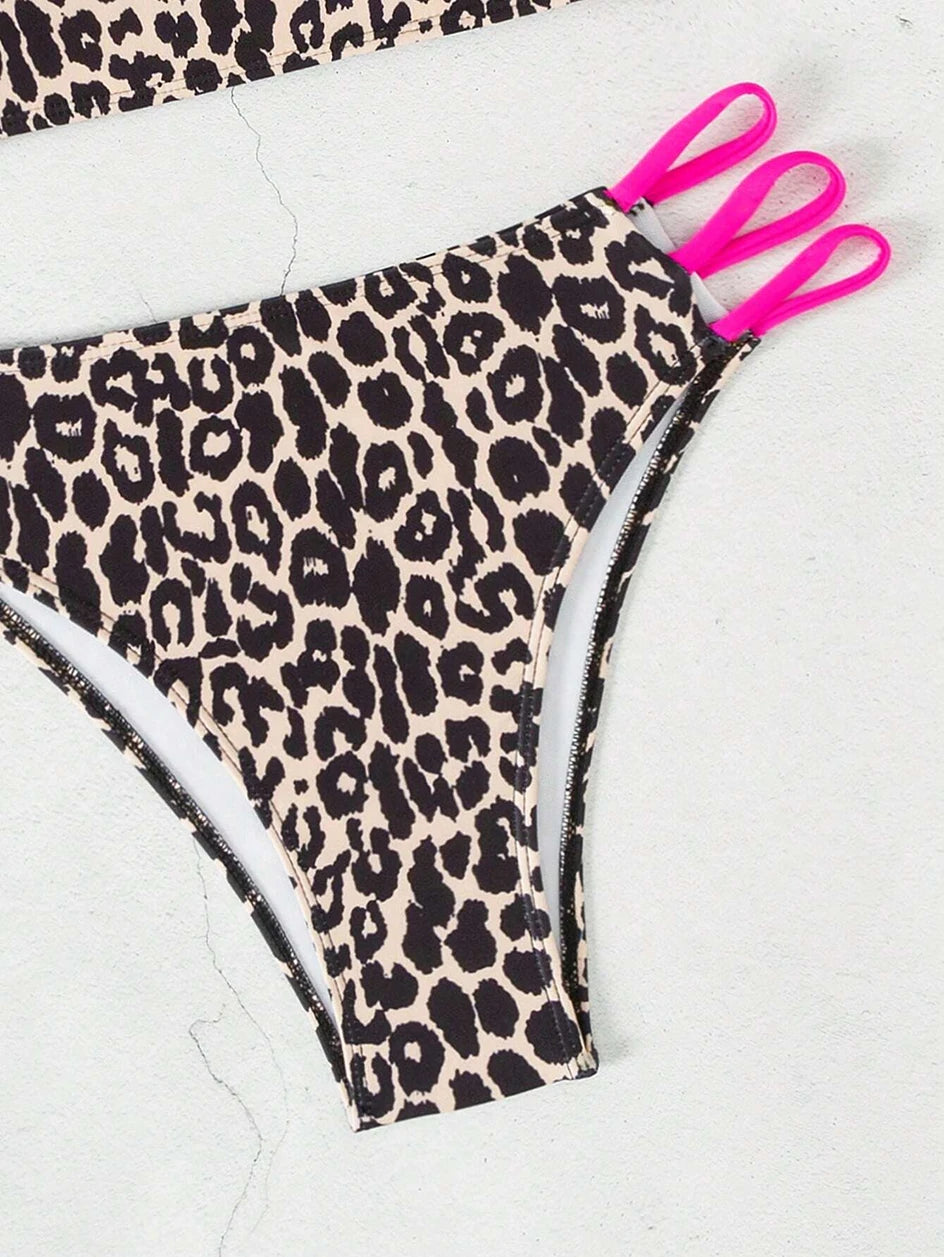 Sexy Leopard Micro Bikini 2026 Women Swimsuit Female Swimwear High Waist Bikinis Sets Brazilian Bandeau Beach Wear Bathing Suit