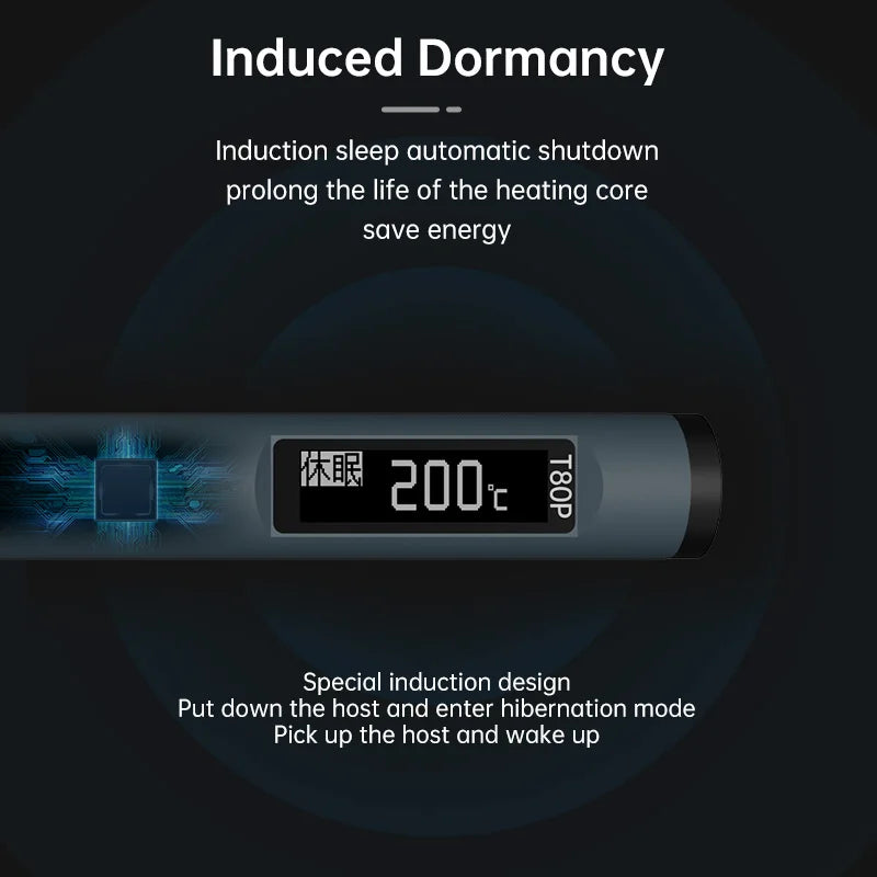 ALIENTEK T80/T80P Soldering Iron Adjustable Temperature 100W Fast Heat Portable Digital Smart Electric Welding Station Kit C245