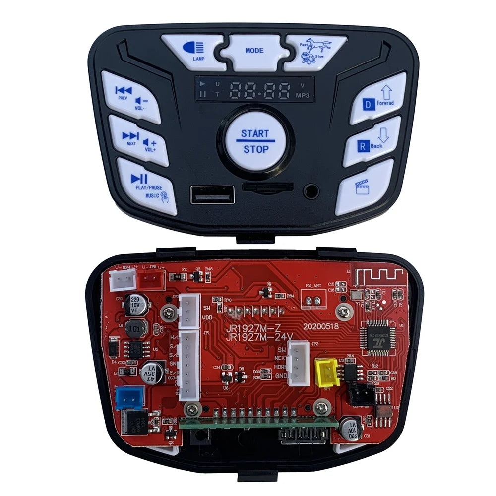 12V 24V 301 302 303 JR1927M 2.4G Bluetooth Multifunctional Central Control Panel for Kids Powered Ride on Car Replacement Parts
