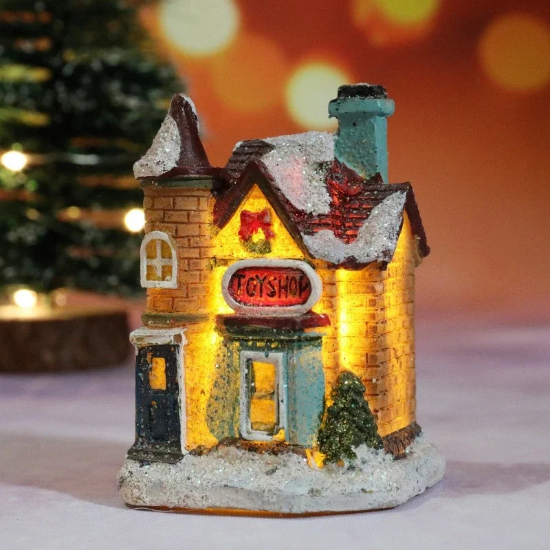 Christmas House Light Decorations For Home Ornaments Kids Xmas Gift New Year Navidad Decor Bedroom Night Light With Battery