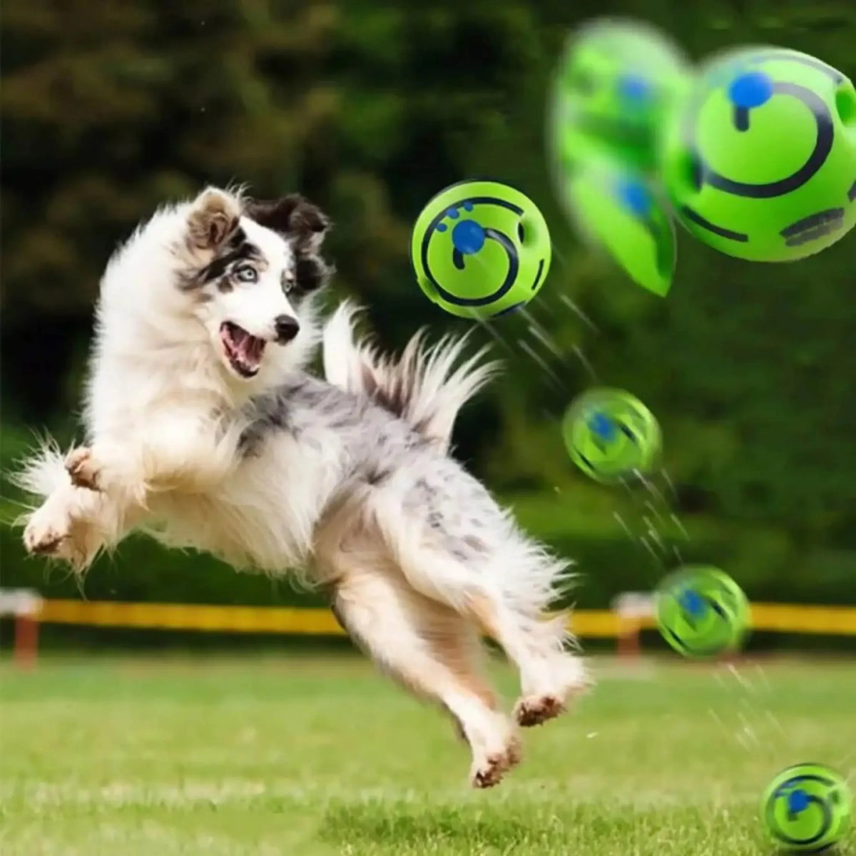Interactive Giggle Dog Ball Toy – Vinyl Sound Play Ball