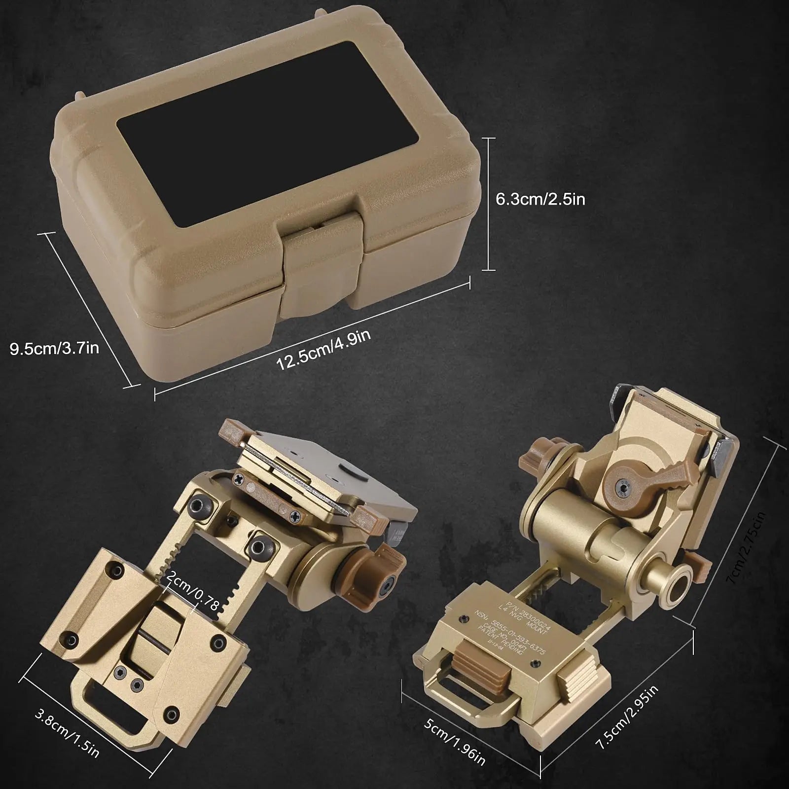 BOOIU New L4G24 NVG Tactical Helmet Mount Metal/Nylon Holder Bracket For PVS15/18  Goggles Night Vision Stent Helmet Accessories