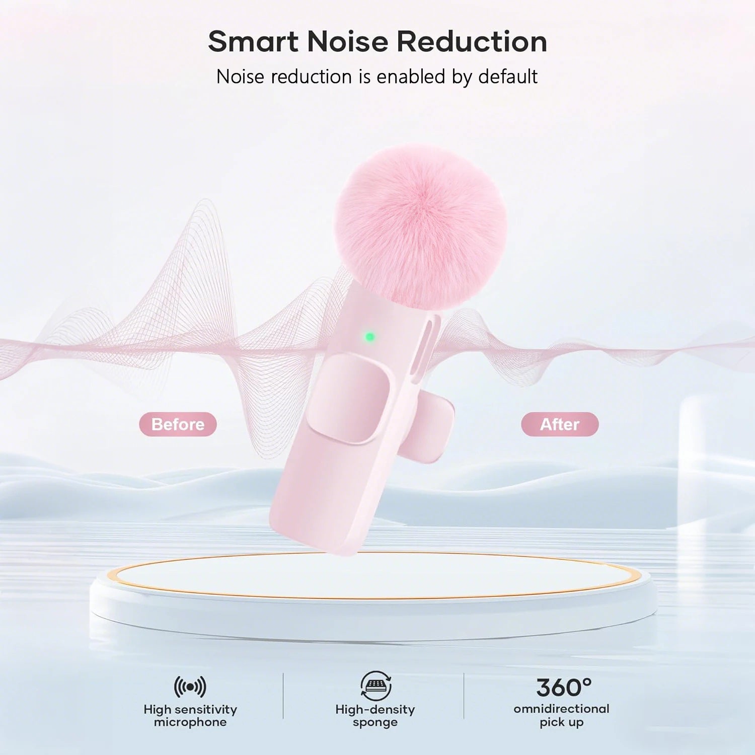 Type-C Port Professional Wireless Lavalier Microphone for Smartphones, Computers, Tablets, Plug and Play