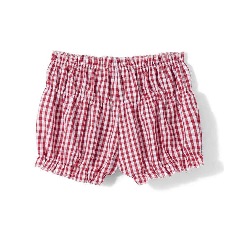 Xingqing Red and White Plaid Shorts y2k Clothes Women Elastic Waist Ruffles Cake Shorts Bottoming Sweet Girl Lolita Pettipants