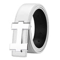 3.3cm Fashion Casual Belt with Silver Smooth Buckle, Designer men belt High-Quality, Unisex Fit, Perfect for Jeans Workwear