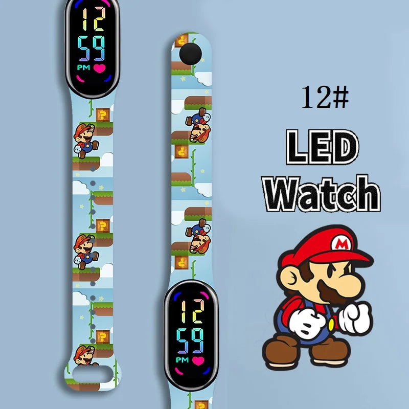 Kids LED Watch Touch Control Digital Watch Silicone Strap Waterproof Sport Wristwatch for Boys Girls Children Birthday Gift