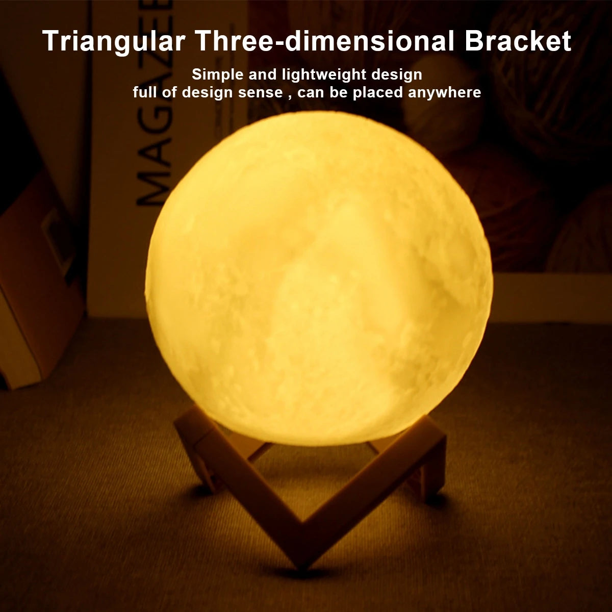 Moon Lamp LED Night Light With Stand For Kids Rooms