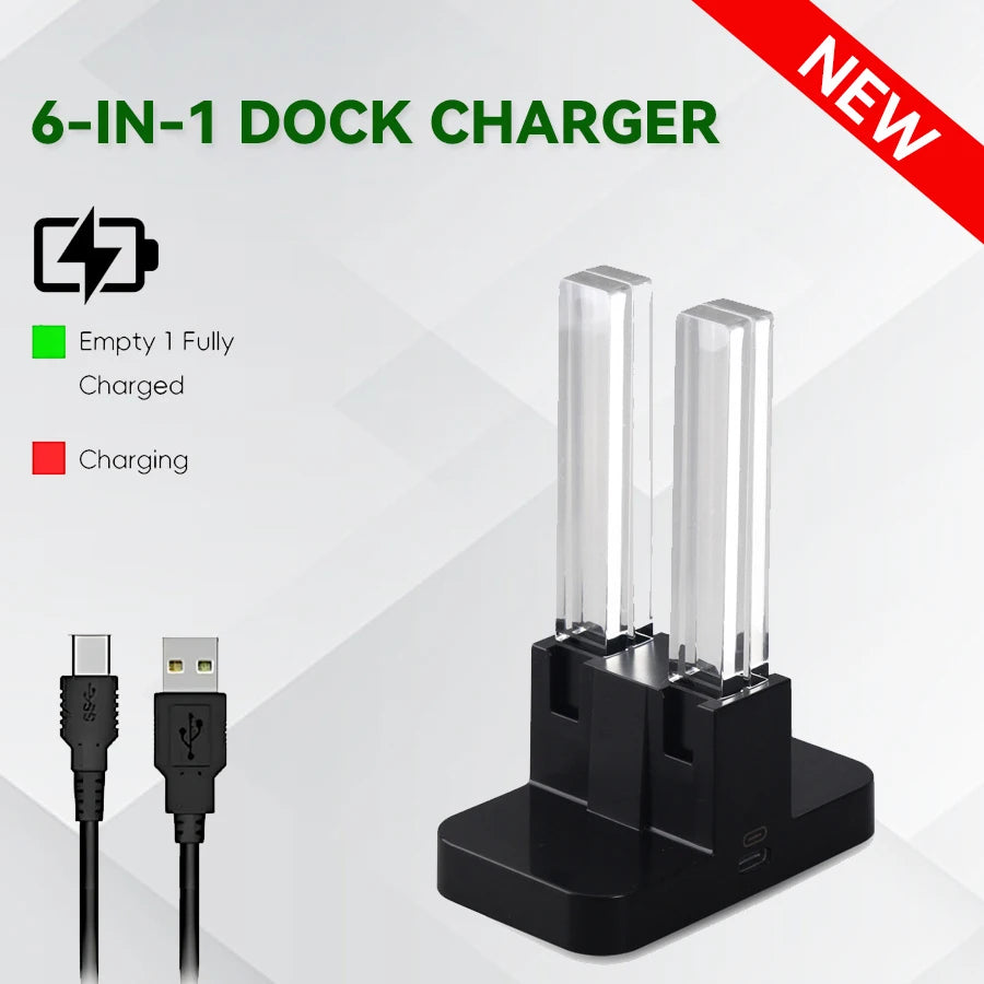 4 In 1 LED Charger Stand Dock Station Indicater for Nintendo Switch NS for Joy-Con Controller Stand Holder Charging Dock Station