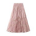 Fashion Pleated A-line Skirts for Women Casual Saia Midi Harajuku Long Skirt Jupe Femme Vintage Streetwear Faldas Woman Clothes