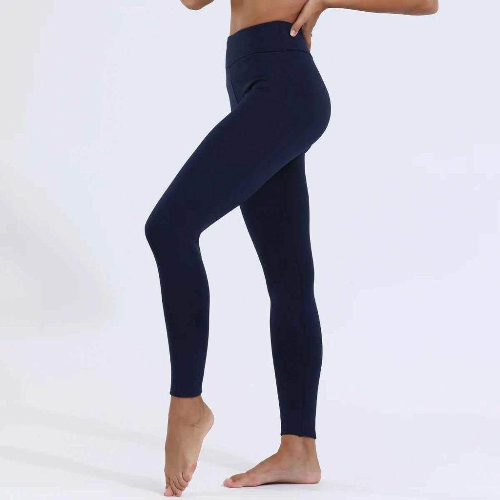 Velvet Winter Leggins Womens Solid Color Thick Pants Warm Velvet High Waist Solid Color Outdoors Casual Classic Leggings