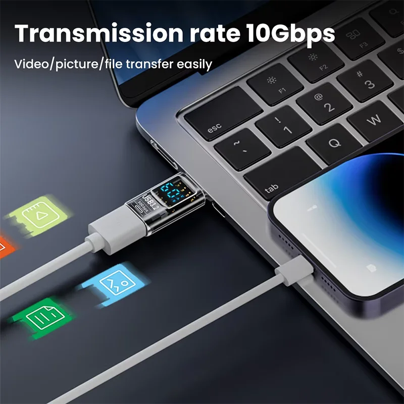 USB 3.2 Digital Display Adapter 10Gbps USB Male TO USB Female Converter Fast Charging Data Transafer USB C Adapter For PC Laptop - Value Vault Club