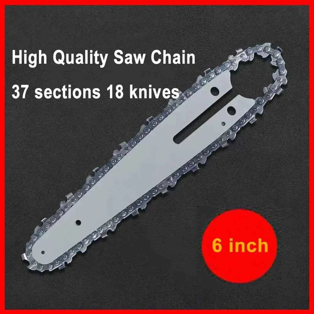 Chainsaw Chain 6 Inches Chain Rechargeable Saw Mini Electric Chainsaw Cordless Saw Carpentry Gardening Tools Electric Wood Saw