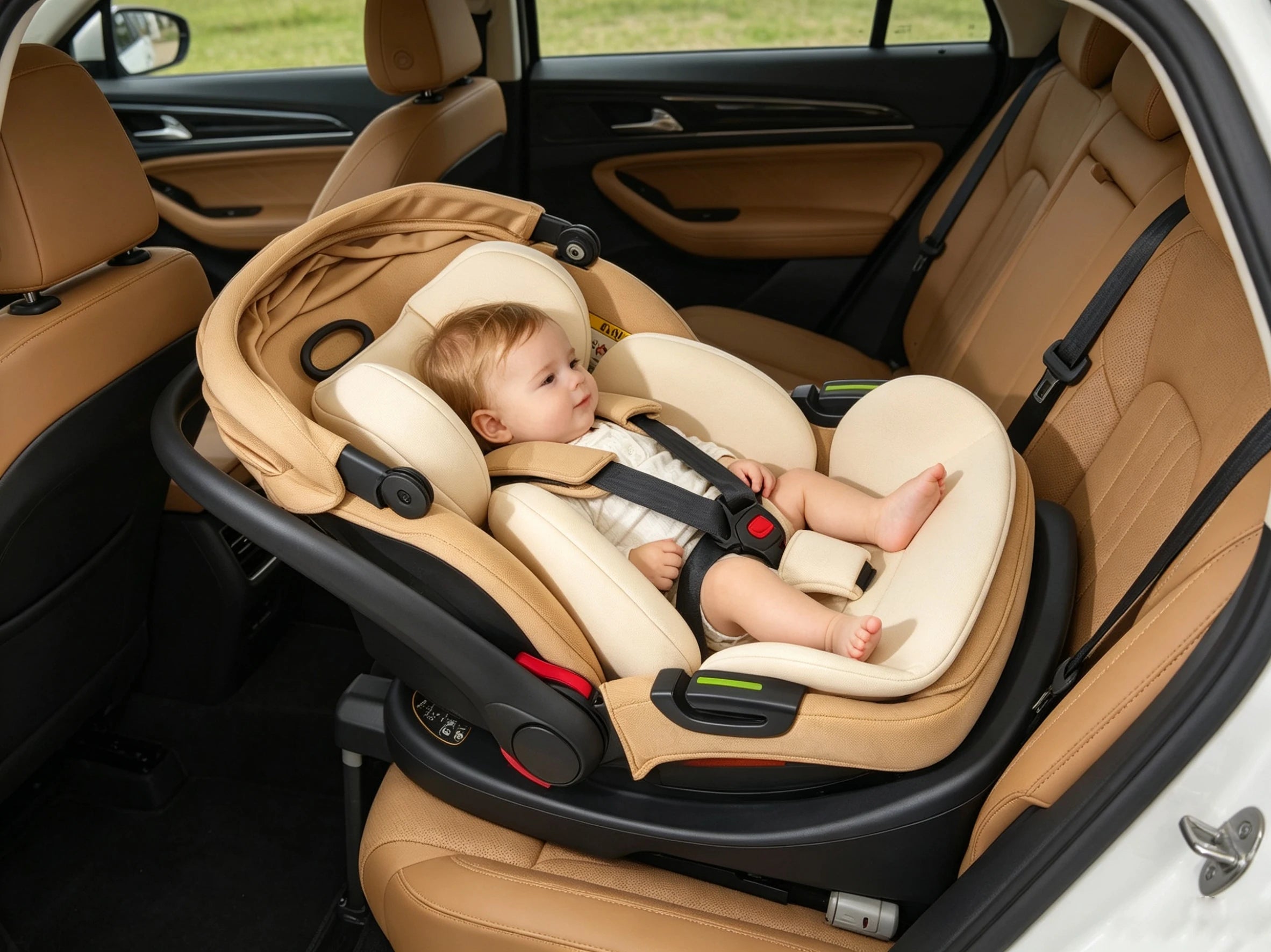 3-in-1 Baby Stroller Car Seat Set, Travel System for Newborn, Baby Carriage with Isofix Base Reversible Stroller Upto 55lbs, Foldable Stroller Suit Newborn to Toddler