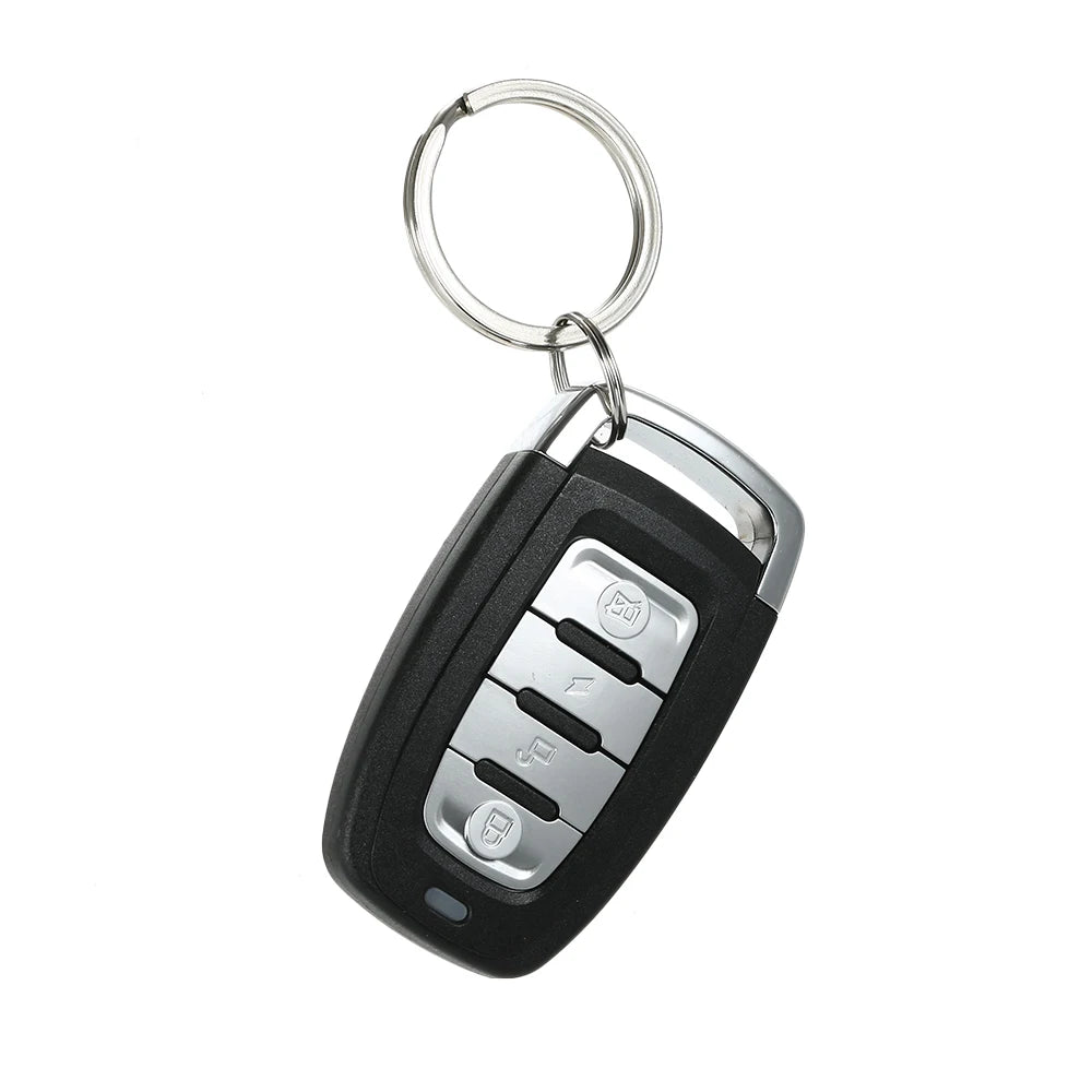 Universal Car Vehicle Security System Burglar Alarm Protection Anti-theft System 2 Remote with Siren Wiring Harness Programmable