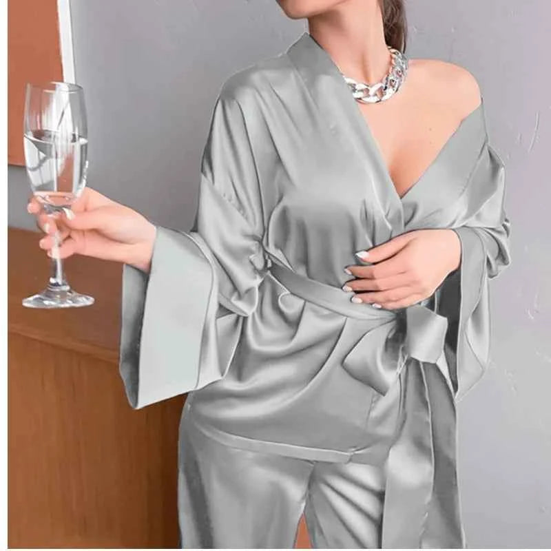 1 set of warm and comfortable women's home clothes, simple sleepwear set