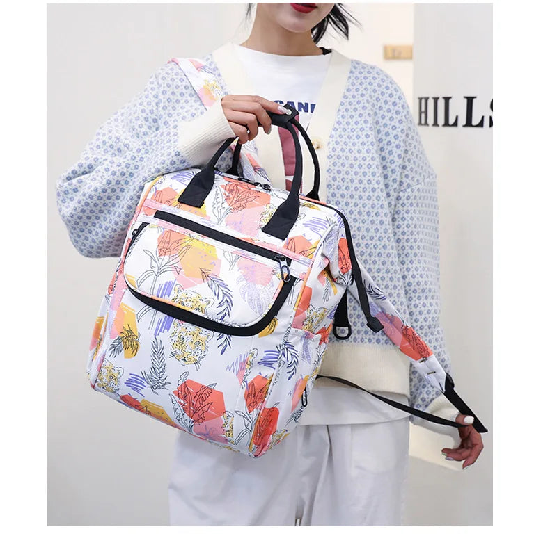 IYEAL Fashion Baby Nappy Bag Cute Animal Pattern Mommy Bag Multi Functional Large Capacity Diaper Bags for Babies Nursing Bags