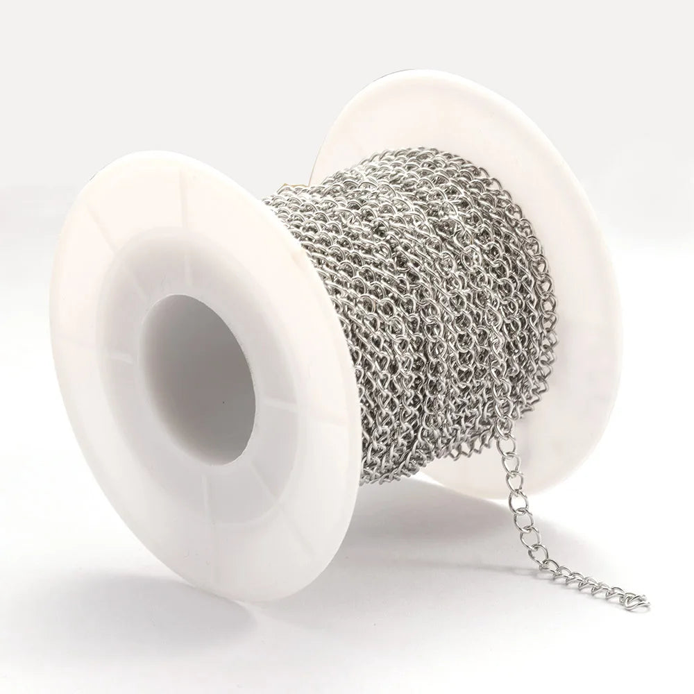 2meters Stainless Steel Extension Chain 2/3/4mm Gold Necklace Chains for Bracelet DIY Chain Accessories Jewelry Making Crafts