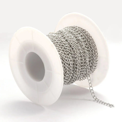 2 mètres Chaîne d'extension en acier inoxydable 2/3/4mm Chaînes de collier dorées pour bracelet bricolage accessoires de chaîne artisanat de fabrication de bijoux
