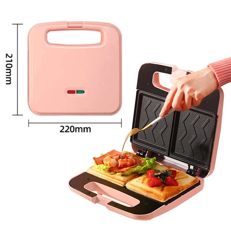 Electric Panini Sandwich Machine Multifunction Baking Pan Light Food Breakfast Maker Waffle Bread Toaster Omelette Steak Grill