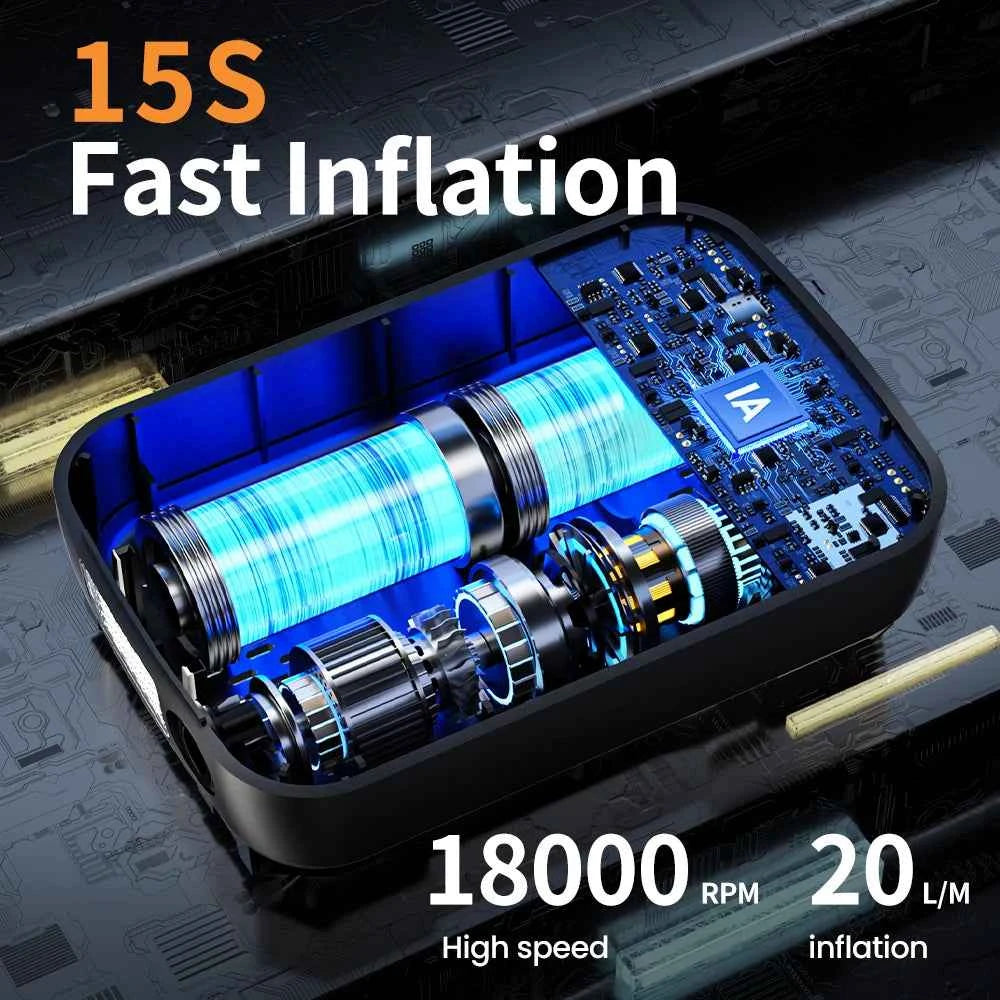 YIJU Rechargeable Tire Inflator Electric Portable Inflator For Car Motorcycle Bicycle Air Compressor Football Ball Inflator Pump