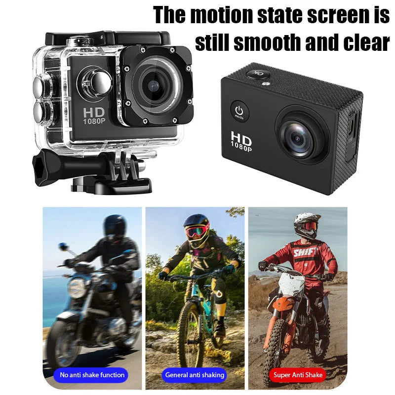 Waterproof HD Action Camera For Helmet & Outdoor Sports