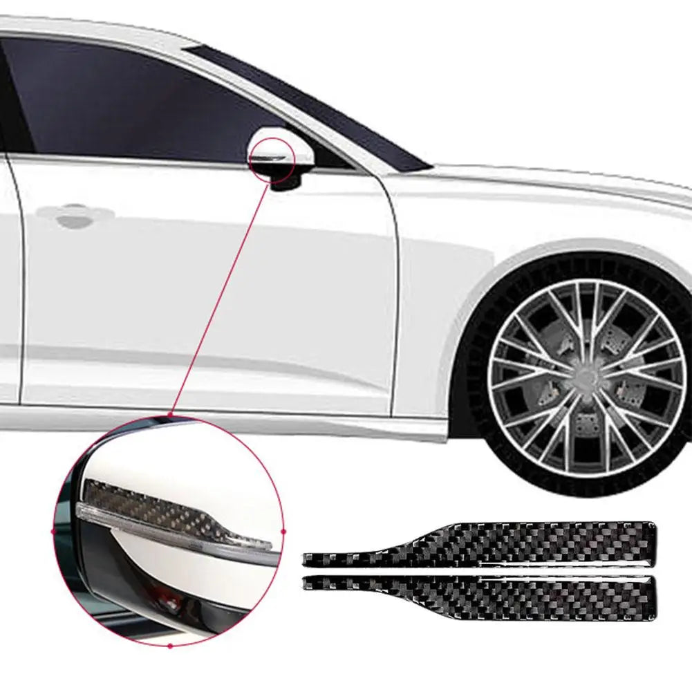 2pcs Spiegelrand Bescherming Auto Crash Strips Bescherm Lichtgewicht Textuur Anti Kras Sticker Auto Kras Bescherming Auto Onderd