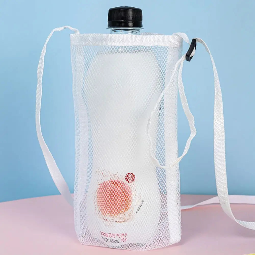 Outdoor Sport Water Bottle Cover Sport Camping Accessories Cup Sleeve Mesh Cup Sleeve Pouch With Strap Cup Accessories