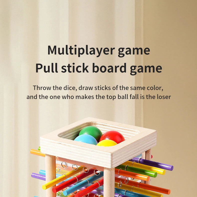 Parent child interactive wooden stick children's two person battle spatial thinking training puzzle toy