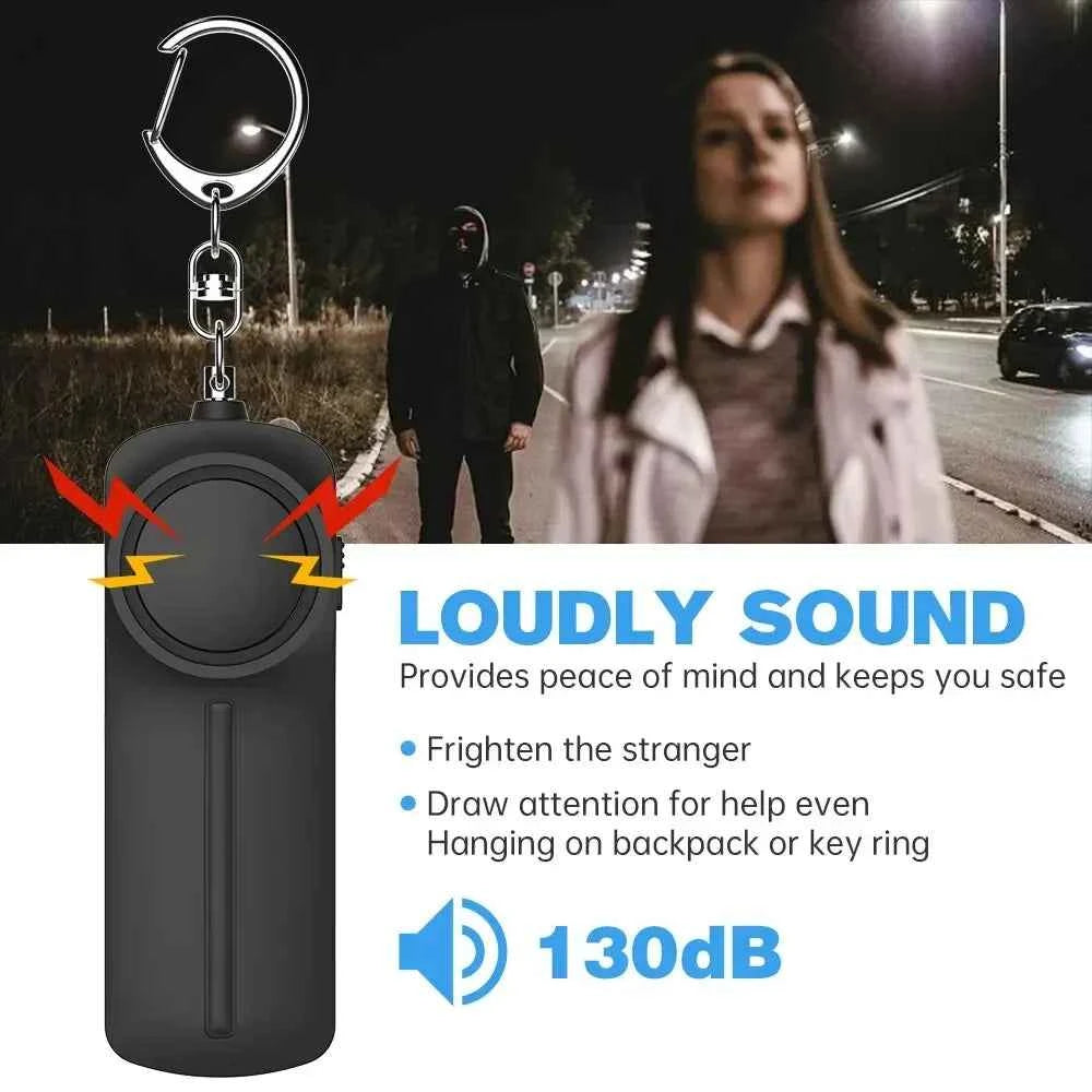 Personal Security Alarm Self Defense 130dB Loud Keychain Portable Safety Anti-satyr for Women Child Elder Girl Emergency Alarm