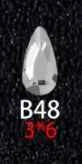 100PCS B41-80 Flat Bottom Special-Shaped Drill  Crystal Sleek Rhinestone 3D Manicure Nail Art Decoration Charms Jewelry