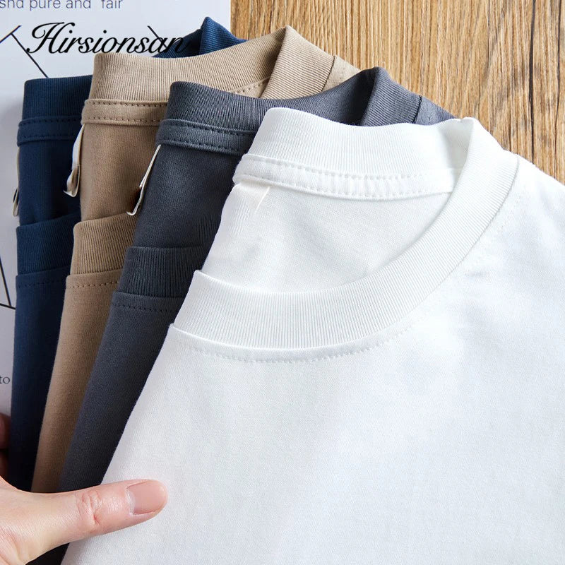 Hirsionsan 100% Cotton Letter Print T Shirt Women 2024 Summer New Basic Vintage Tee Casual Loose Chic O Neck Female Couple Tops