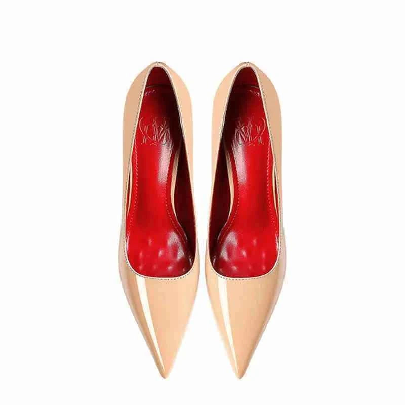 Women's heels 2025 New Luxury Brand Pumps Red Bottom Pointed Toe Rhinestone High Heels Elegant Stiletto Party Prom Ladies Shoes
