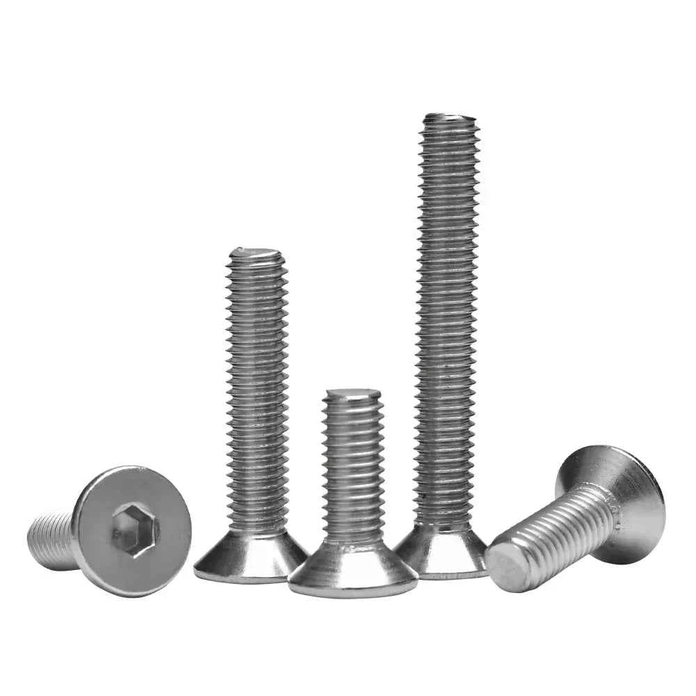 304 Stainless Steel DIN7991 Countersunk Head Hex Socket Screws Bolt Allen Thread Machine Metal Screws M2 M2.5 M3 M4 M5 M6 M8 M10