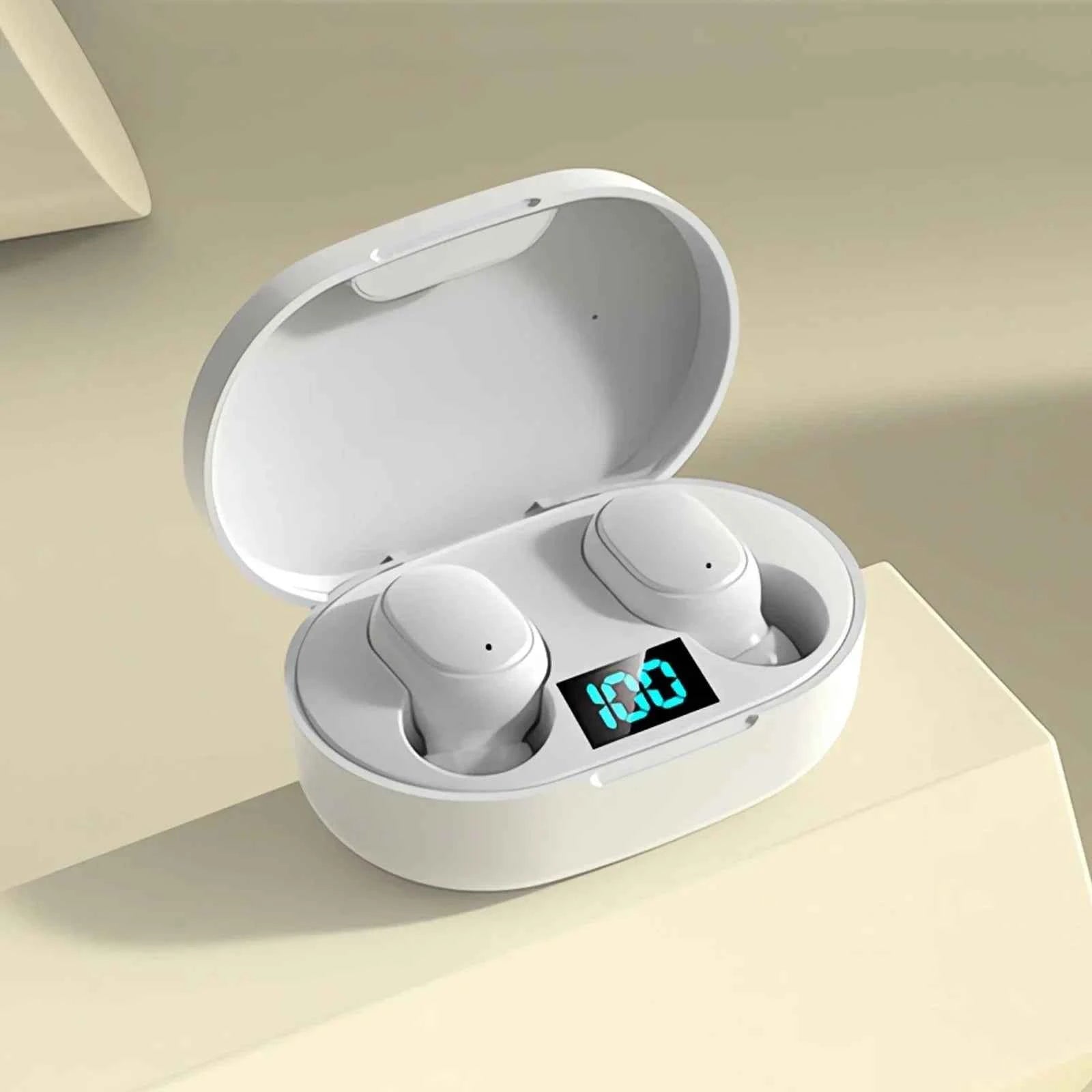 E6S Wireless Bluetooth Headphones with LED Display Deep Bass Stereo Ear Buds with Mic  Wireless Earbuds