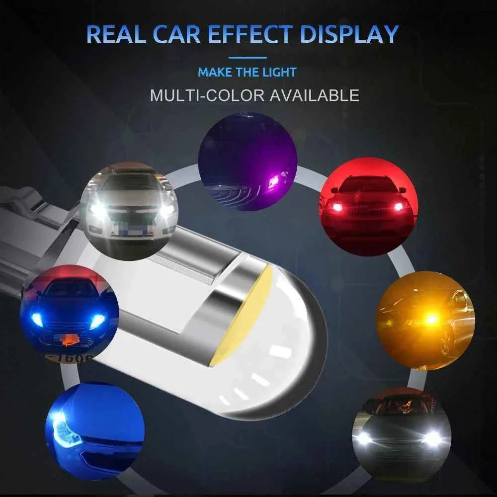 Clearance_10PCS W5W Led T10 WY5W LED Bulbs Car Light COB Car Wedge Parking Lights Auto License Plate Lamps Dome Read Lights_Cont